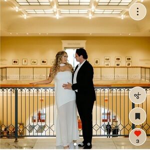 Elegant White Maxi Dress with neck scarf